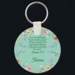 Vår WildblomGarden Bible Verse Personlig Nyckelring<br><div class="desc">Organisera nycklar med den här fantastiska nyckelkedjan Vår Wildblomma Garden Bible Verse Personlig med en garderob med vacker sommar- och vår-blommigtar som brinner fram från vägens övre och grund för att skapa en underbar blommigt ram. Pastellblommorna påminner om Springtime och Påsk. Isaiah 61:11 talar om hur Herren kommer att framkalla...</div>