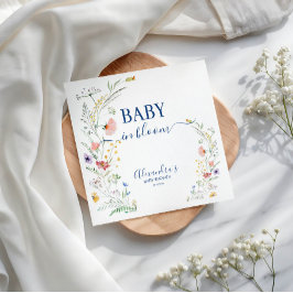 Vår Wildblomma Baby i Bloom Baby Shower Pappersservett