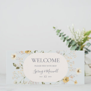 Vår Wildblomma   Blått hängande sittdiagram