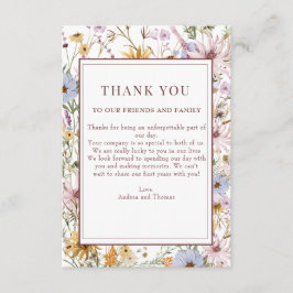 Vår Wildblomma | Boho Chic Bröllop | TACK Tilläggskort