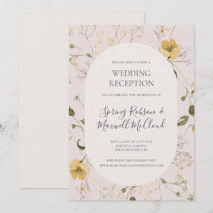 Vår Wildblomma    bröllopsmottagning Inbjudningar