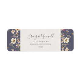 Vår Wildblomma | Dusty Lila Returadress Etikett