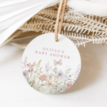 Vår Wildblomma Fält Baby Shower Tack