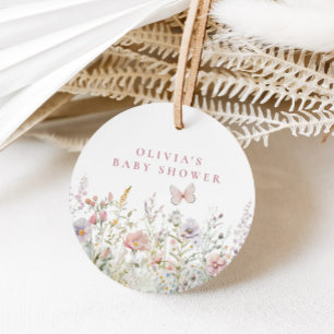 Vår Wildblomma Fält Baby Shower Tack Gåvor Etiketter