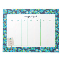 Vår Wildblomma Glöm mig Inte en vecka på en snabbt Anteckningsblock