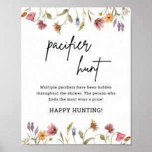Vår Wildblomma Nappar Hunt-spelsignatur Poster