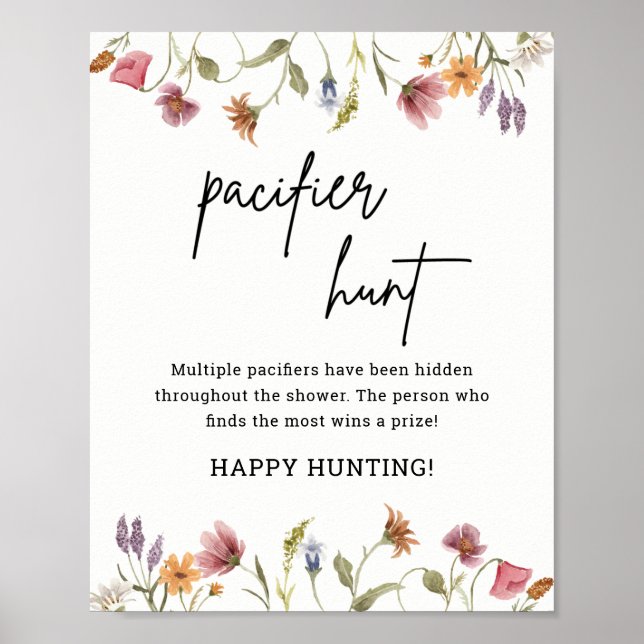 Vår Wildblomma Nappar Hunt-spelsignatur Poster (Framsidan)