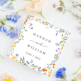 Vår Wildblomma Ram Garden Wedding Wedding Gåvor Etiketter