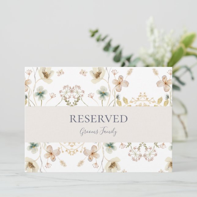 Vår Wildblomma | Vitbokat tecken (Stående Fram)