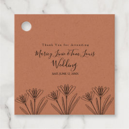 Vår Wildblomman Blommigt Hand plockade Pappra Kraf Gåvor Etiketter