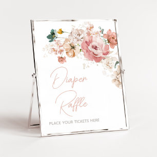 Vår Wildblommans babyskor Diaper Raffle Poster