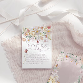 Vår Wildblommes Lila Baby Shower bokar Baby Shower Tilläggskort