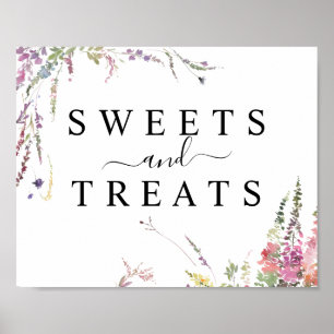 Vår Wildblommor Bröllop Sweets & Treats Dessert Poster