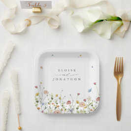 Vår Wildblommor Garden Blommigt minimalist Bröllop