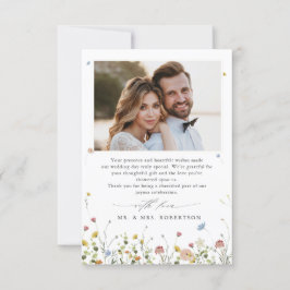 Vår Wildblommor Garden Blommigt minimalist Bröllop Tack Kort