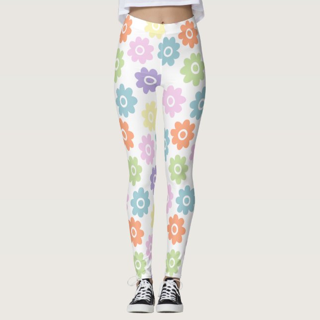 Vår Wildblommor Leggings (Framsida)