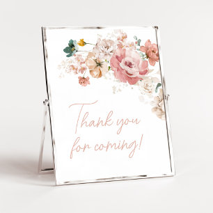 Vår Wildblomsterbabyskor Tack för att du kom Poster