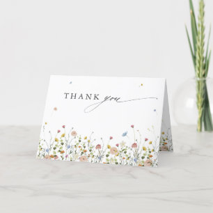 Vår Wildblomsterträdgårdsminimalistisk Möhippa Tack Kort