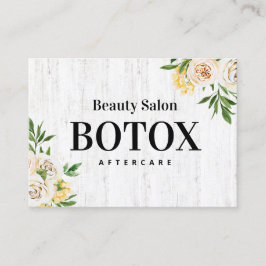 Vår Wood Botox Affärskort för eftervård Visitkort