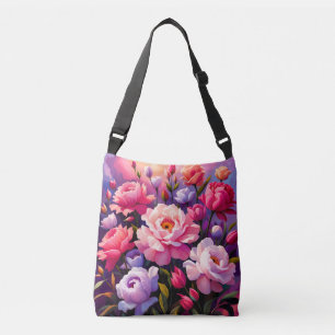 Vår Zen Soluppgång Rosa Blomsterträdgård Axelväska