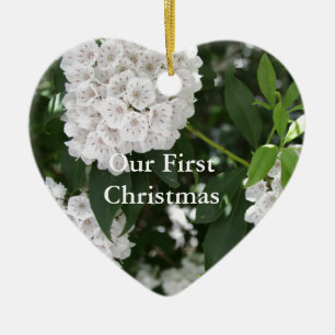 Våra 1st blommor för julberglagrar julgransprydnad keramik