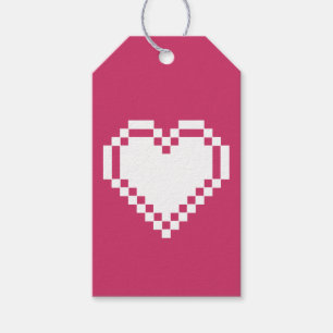 Våra 8-bitars hjärtan i Märkrn Raspberry Gift Presentetikett