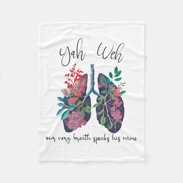 Våra andningstal Hans Namn Yhwh Christian Rel Fleecefilt (Framsidan)