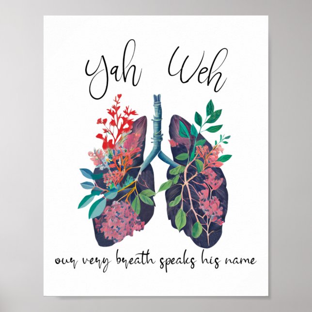 Våra andningstal Hans Namn Yhwh Christian Rel Poster (Framsidan)