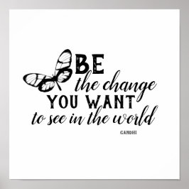 vara ändringen poster Gandhi-citat