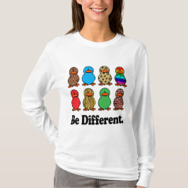 vara annorlunda rolig mönster ankunge ankor tee shirt