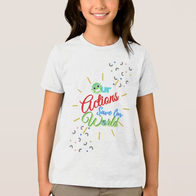 Våra åtgärder Spara vår värld T Shirt (Framsida)