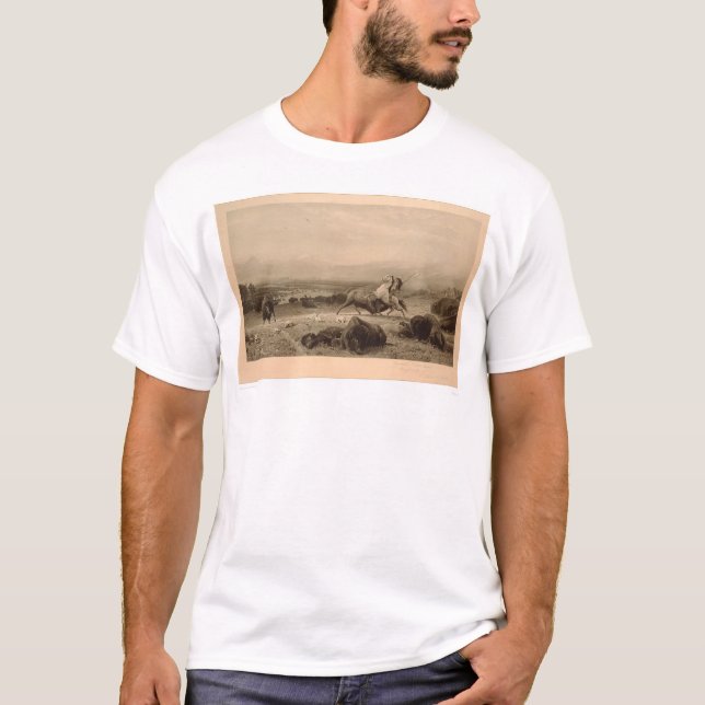 Vara av buffeln Bierstadt (återställd 0137A) - Tee Shirt (Framsida)