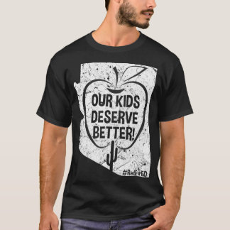 Våra barn förtjänar bättre rött för Ed Women Manar T Shirt