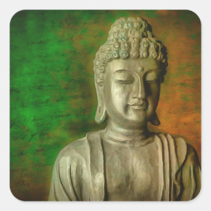 Vara besvärad av Buddha Fyrkantigt Klistermärke