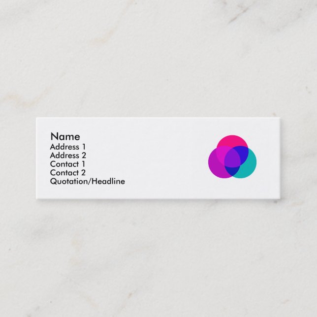 Vara besvärad + Förkroppsliga + Soul - profilera Mini Visitkort (Framsida)