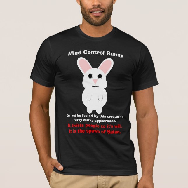 Vara besvärad kontrollerar kaninen tee shirt (Framsida)