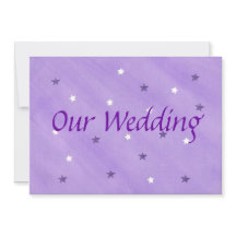 Våra bröllopsinbjudningar, Lila och vita stjärnor