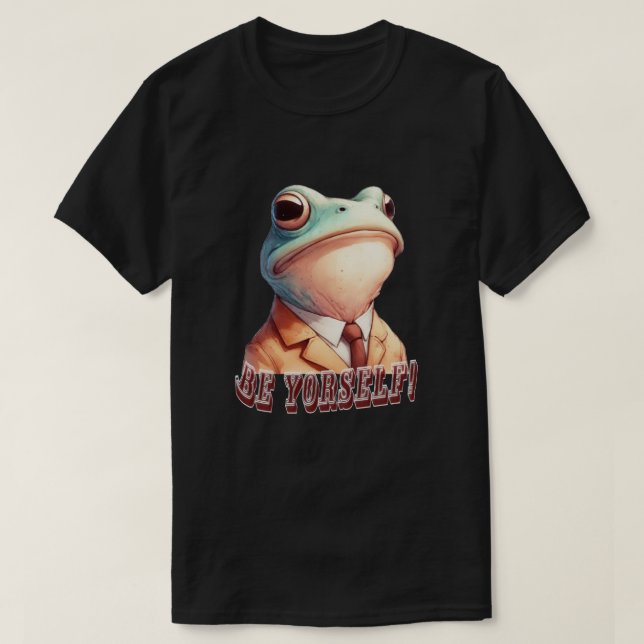vara dig själv, groda t shirt (Design framsida)