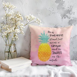 Vara en ananas inspirationstext för vattenfärgstyp kudde