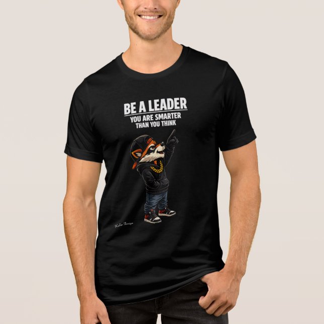 vara en ledare t shirt (Framsida)