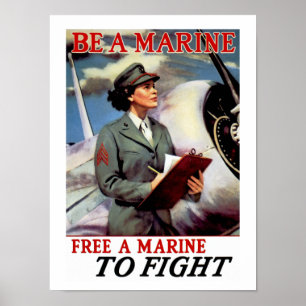 Vara en marin - en marin fri marin i kampen poster