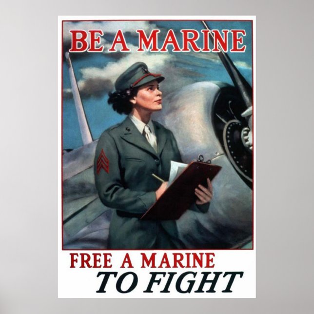 Vara en marin - fri en marin som ska bekämpas poster (Framsidan)