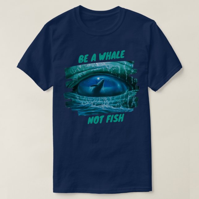 vara en val som inte är fisk t shirt (Design framsida)