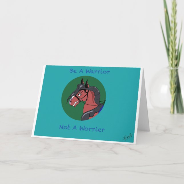 Vara en varare, inte ett Worrier-horkort Kort (Framsida)