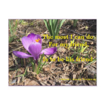 VARA ETT VÄNNE - THOREAU POSTCARD