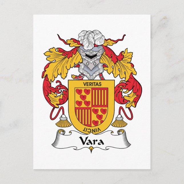 Vara Family Crest Vykort (Framsida)