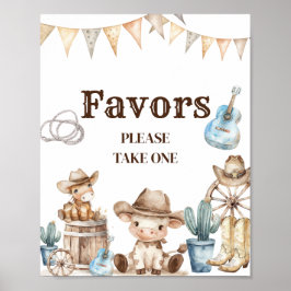 Våra favoriter i Vilda western Baby Shower Poster