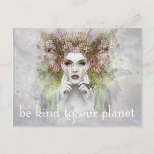 Vara för vår planet - Gaia Gråter jorddagen Vykort