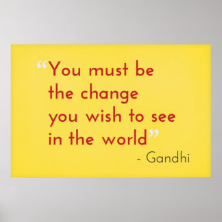 Vara förändringen, - Gandhi Poster