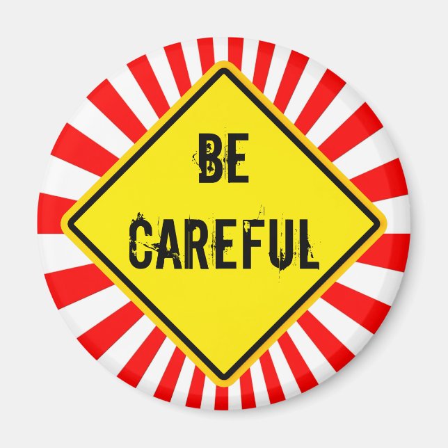 vara försiktig magnet (Framsidan)